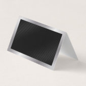 Zilveren rand | Zwarte patroon Visitekaartje (Achterkant)