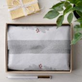 Zilveren randen met dennenkrans en rode vreugde tissuepapier (Geschenk)