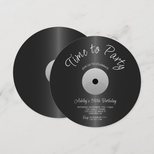  zilveren record 50e verjaardag kaart (Voorkant / Achterkant)