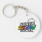Zilveren Regenboog Sleutelhanger (Voorkant)