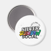 Zilveren Regenboog Sleutelhanger Magneet (Voorkant / Achterkant)