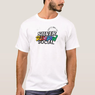 Zilveren Regenboog Social Logo T-Shirt