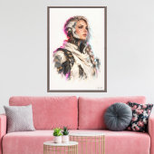 Zilveren Requiem Canvas Afdruk (Insitu (Woonkamer))