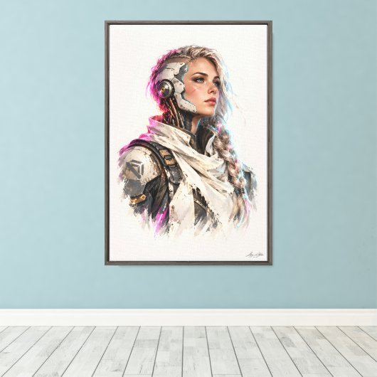 Zilveren Requiem Canvas Afdruk (Insitu (Houten vloer))