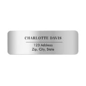 Zilveren retouradres etiket (Voorkant)