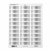 Zilveren retouradres etiket (Full Sheet)
