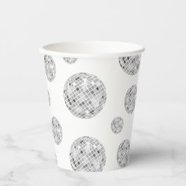 Zilveren Retro Disco Bal Groovy Bruidsfeest  Papieren Bekers