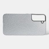 Zilveren Rexine Textuur Digitale Kunstwerk Samsung Galaxy Hoesje (Achterkant horizontaal)