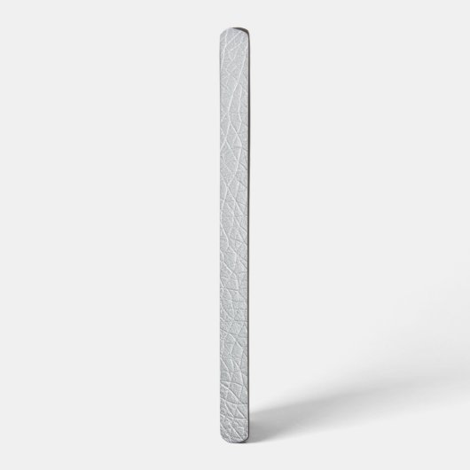 Zilveren Rexine Textuur Digitale Kunstwerk Samsung Galaxy Hoesje (Linkerkant)