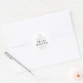 Zilveren Ringen Hen Party Ronde Sticker (Envelop)