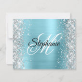 Zilveren Robijn Ei Blauw Glam Monogram 30e Verjaar (Achterkant)