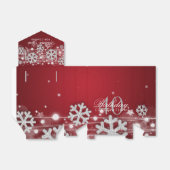 Zilveren Rode Winter 40e Verjaardag Dank u Bedankdoosjes (Uitgevouwen)