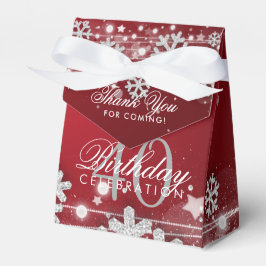 Zilveren Rode Winter 40e Verjaardag Dank u Bedankdoosjes