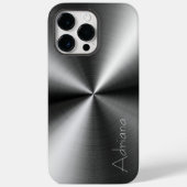 Zilveren Roestvrij platina Staal Print Case-Mate iPhone Case (Achterkant)