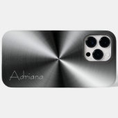 Zilveren Roestvrij platina Staal Print Case-Mate iPhone Case (Achterkant (horizontaal))