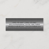 Zilveren Roestvrij Staal Metaal Kijk #5 Mini Visitekaartje (Achterkant)