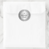 Zilveren Ronde Tuit Sticker (Tas)
