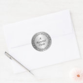 Zilveren Ronde Tuit Sticker (Envelop)