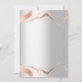 Zilveren roos gouden marmeren moderne trouwdag save the date (Achterkant)