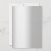 Zilveren roos gouden moderne luxe bruiloft kaart (Achterkant)