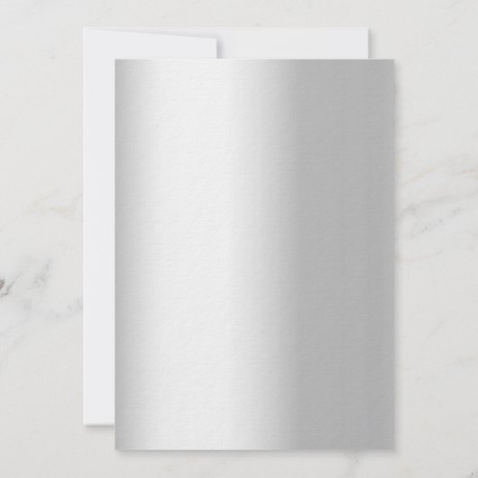 Zilveren roos gouden moderne luxe bruiloft kaart (Achterkant)