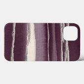 Zilveren Roos Paarse Abstracte Print Case-Mate iPhone Case (Achterkant (horizontaal))