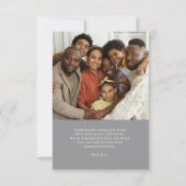 Zilveren roze 25e huwelijksverjaardag aangepaste f bedankkaart (Achterkant)