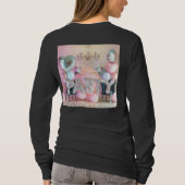 Zilveren Roze Ballonnen Party T-Shirt (Achterkant)