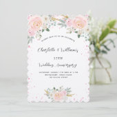 Zilveren roze bloem luxe 25e huwelijksjubileum kaart (Staand voorkant)