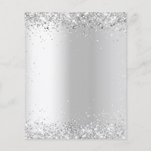 Zilveren roze bloemblaadjes bruiloft bewaar de dat (Achterkant)