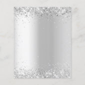 Zilveren roze bloemen bruiloft save the date kaart (Achterkant)