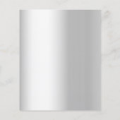 Zilveren roze bloemen bruiloft uitnodiging (Achterkant)