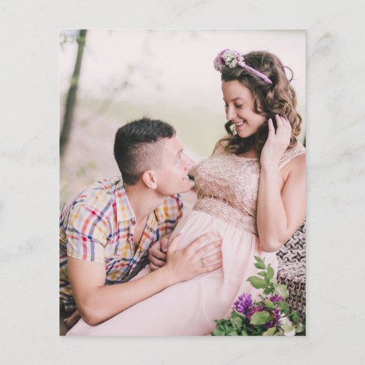 Zilveren roze foto budget Baby shower uitnodiging (Achterkant)