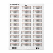Zilveren roze goud retouradreslabel etiket (Full Sheet)