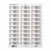 Zilveren roze gouden retouradreslabel etiket (Full Sheet)