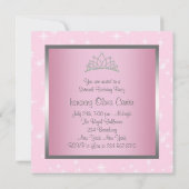 Zilveren Roze Sparkles Sweet Sixteen Birthday Part Kaart (Achterkant)