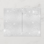 Zilveren roze violette bloemen Vrijgezellenfeest Uitnodiging Briefkaart (Achterkant)