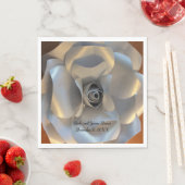 Zilveren Rozen Bruiloft Servet (Insitu)