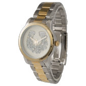 Zilveren Rozen Hoefijzer Horloge (Gekanteld)