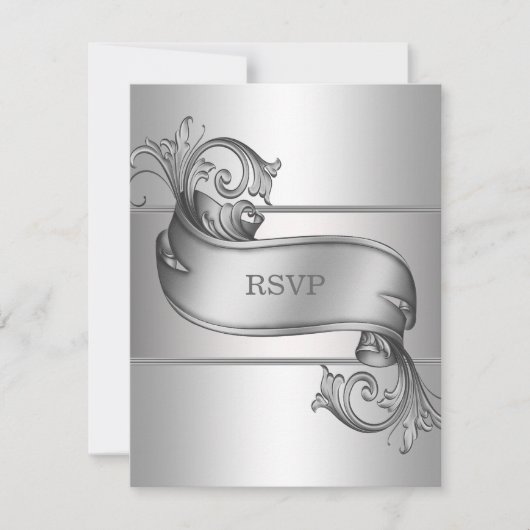 Zilveren RSVP Kaartje (Voorkant)