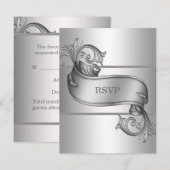Zilveren RSVP Kaartje (Voorkant / Achterkant)