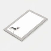 Zilveren Sable Duitse Herder Cartoon GSD Hond Grij Post-it® Notes (Schuin)