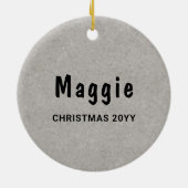 Zilveren Sable Duitse Herder Cartoon Hond Hoofd Keramisch Ornament (Achterkant)