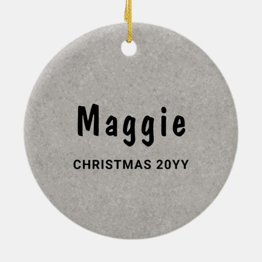 Zilveren Sable Duitse Herder Cartoon Hond Hoofd Keramisch Ornament (Achterkant)