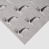 Zilveren Sable Duitse Herder Cartoon Hond Patroon Tissuepapier (Detail)