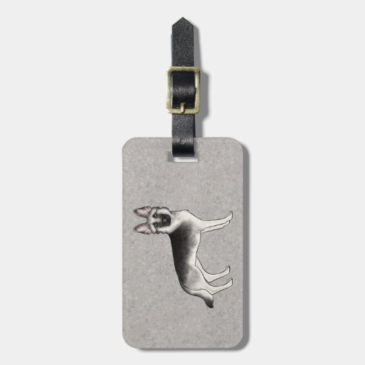 Zilveren Sable Duitse Herder Hond en aangepaste te Bagagelabel (Voorkant verticaal)