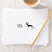 Zilveren Sable Duitse Herder Hond en aangepaste te Etiket (Insitu)