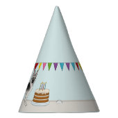 Zilveren Sable Duitse Herder Hond Kleurrijke Verja Feesthoedjes (Rechts)