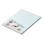 Zilveren Sable Duitse Herder Hond Kleurrijke Verja Notitieblok (Linkerzijde)