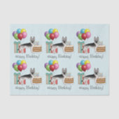 Zilveren Sable Duitse Herder Hond Kleurrijke Verja Tissuepapier (Voorkant)